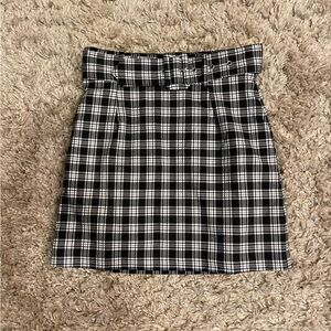 h&m divided plaid skirt
